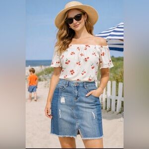 WAIST
17/16” super sweet distressed skirt